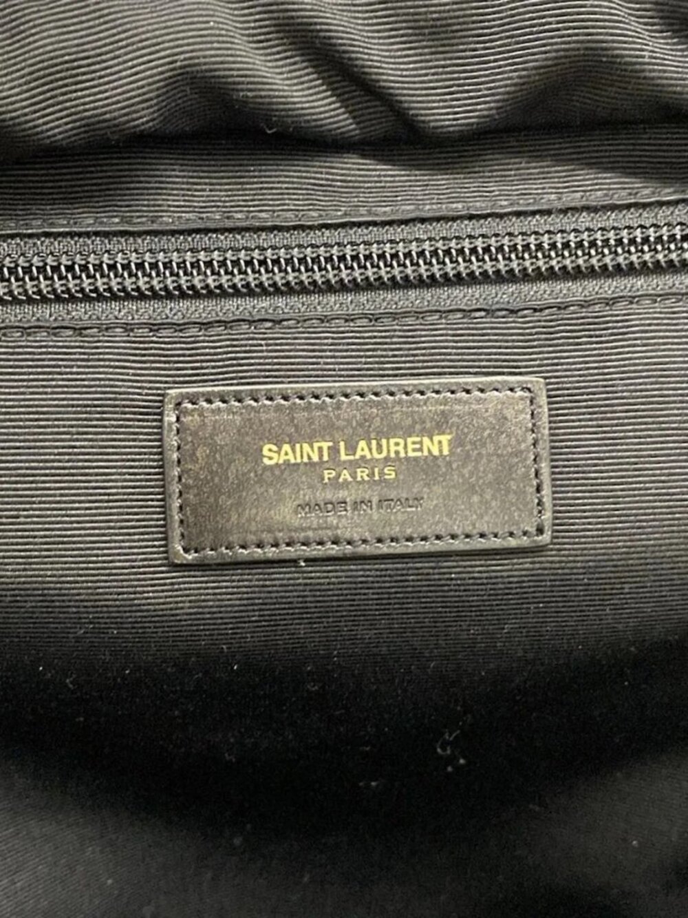 SAINT LAURENT PARIS Classic Hunter Backpack 326865 Black White Nylon Backpack - Picture 14 of 15